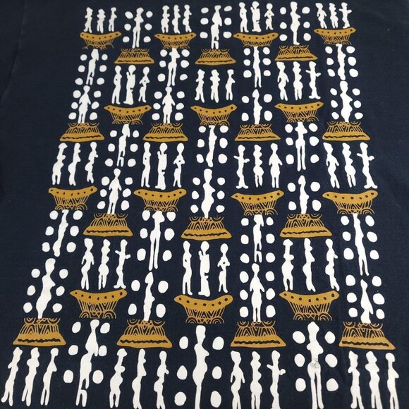 Vintage 90s Frontline Gear abstract African woman black culture faded shirt - Picture 4 of 7